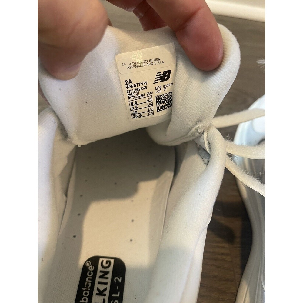 New Balance 577 Walking DSL-2 Size 8.5 2A Absorb Hook-Loop Strap White WW577VW - Picture 10 of 11
